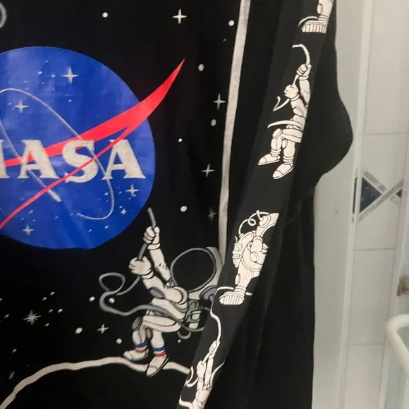 Eighty Eight urban wear brand long sleeve nasa graphic logo shirt size large - Picture 3 of 12
